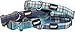 Friends Forever Plaid Dog Collar for Dogs, Fashion Woven Checkers Pattern, Cute Puppy Collar, Blue Medium 14-20