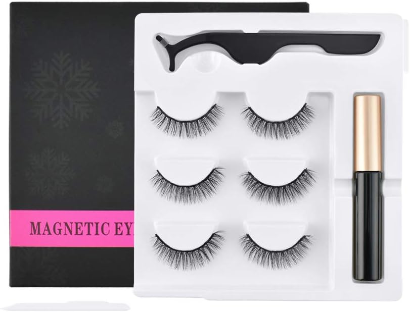 Ownest Eyelashes Eyeliner Kit With Tweezers, 3 Pair Natural