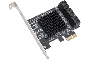 IO CREST 6 Port SATA III to PCIe 3.0 x1 Non-RAID Expansion Card JMB575 JMB582 Low Profile Bracket