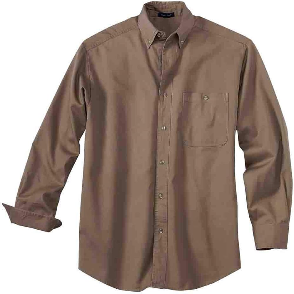 Rivers' End Mens Denim & Twill Shirt Top Casual Shirt Long Sleeve Tan