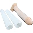 9” Anti-Turtling Silicone Penis Sleeves for Stretching & Enhanced Girth (1 Count) - 1” Diameter Standard Softness Device Stretching Sleeve for Average/Below-Average Sizes