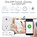 WiFi Smart Plugs, Esolom Wireless Outlet Timer Socket Compatible with Alexa and Google Assistant, App Controlled Appliances from Anywhere by Smartphone - NO Hub Required (2 Packs)