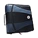 Case-it The Dual 2.0 2-in-1 Zipper Binder | Two 2-Inch D-Rings, 700 Sheet Capacity, 5-Subject Expanding File Folder, Multiple Pockets & Storage Organizer, Shoulder Strap | Dual-301 Black