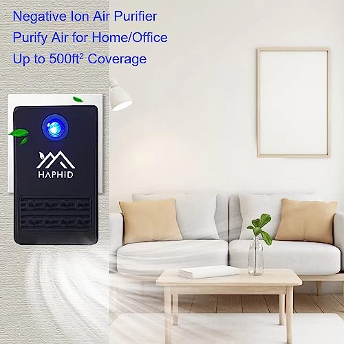 HAPHID Ionizer Air Purifier Plug In Ion Generator with Highest Output - Up to 32 Million Anions/Sec,Purify:Odors,Pets Smell Etc(8-Pack)