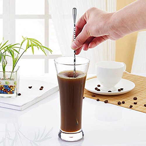 COOCANKE, 12 Zoll Barloeffel Edelstahl loeffel Spirale Muster Bar Cocktail Shaker Gedreht Spoon Barware Rührlöffel (2… – Bild 7