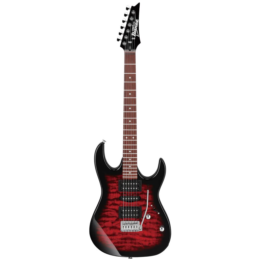 Ibanez 6 String SolidBody Electric Guitar, Right, Transparent Red