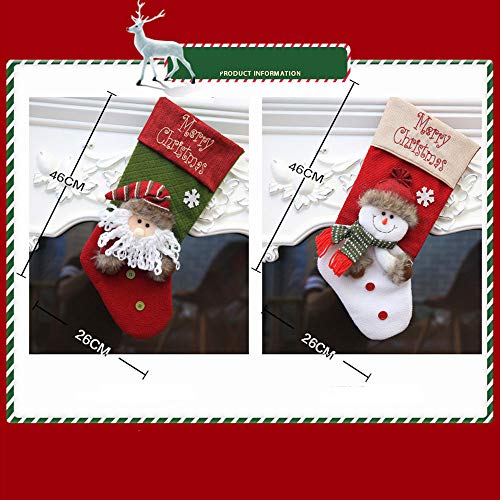 image for nanzhushangmao Burlap Banners Merry Christmas Stockings Fireplace Deco
