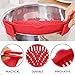 Clip On Strainer Silicone for all Pots and Pans, AUOON Pasta Strainer Clip on Food Strainer for Meat Vegetables Fruit Silicone Kitchen Colander