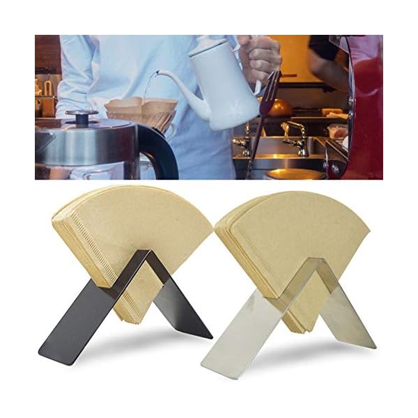 Kaffeefilterhalter Kaffeefilter Halterung Holder Dispenser Papier Filterpapierhalter - Erneuerbare Bambus Fächerförmige… – Bild 5