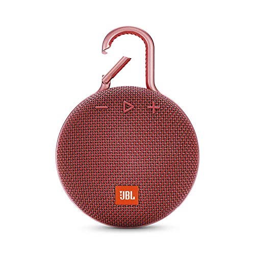 JBL Clip 3 – enceinte Bluetooth Portable avec Mousqueton – Étanchéité Ipx7 – Autonomie 10hrs – Qualité Audio JBL – Rouge