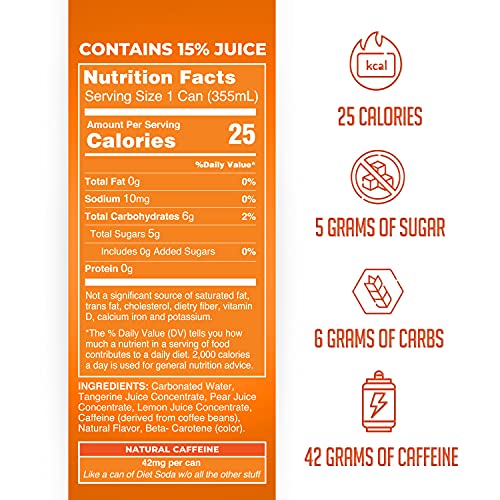 New Wave Natural Sparkling Soda Water Sweetened with Real Fruit Juice