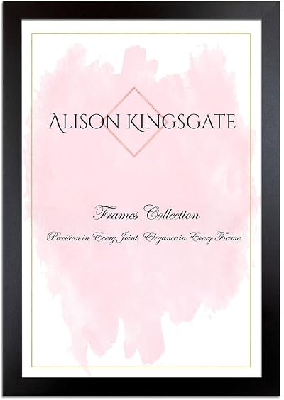 Alison Kingsgate Sleek A3 Picture Frame Engineered Wood Perspex Front Black