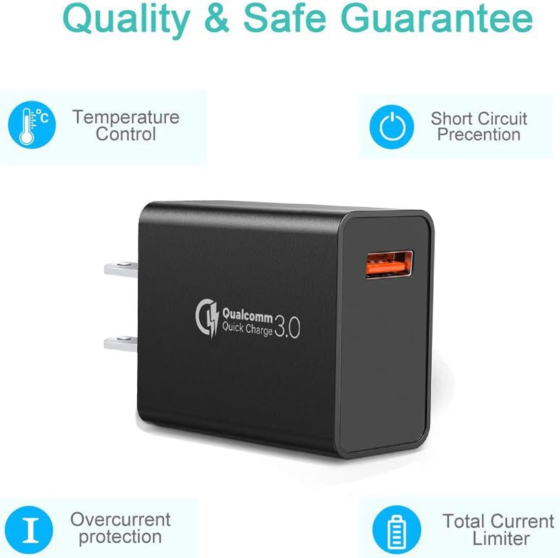 Quick Charge 3.0,USB Type-C Cable with Adaptive Fast Wall Charger Compatible for Samsung Galaxy S8 S8 Plus S9 S9 Plus,LG G6 G5 V30 V20, Google Pixel 2 Nexus 5X 6p: Home Audio & Theater