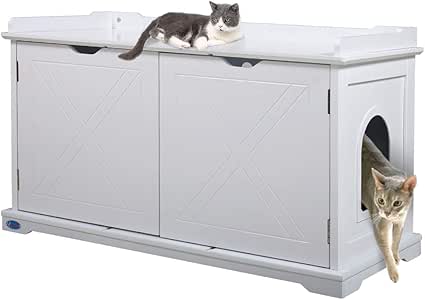 Amazon.com: Sandinrayli Multifunctional Wooden Cat Washroom Storage