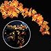 Luditek 8 Lighting Modes & Timer Fall Decorations for Home Maple Leaf Garland with Lights 40LED Battery Operated Waterproof String Lights, Thanksgiving Halloween Fall Decor Indoor Outdoor Autumn