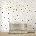 Gold Wall Decal Stars (123 Decals) | Easy to Peel Easy to Stick + Safe on Painted Walls | Removable Metallic Vinyl Star Decor |Star Sticker Large Paper Sheet Set for Nursery Room ((Metallic Gold))
