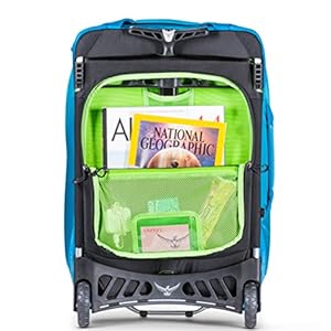 Large back pocket with drain port for magazines or damp clothes