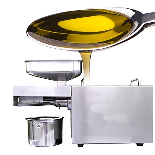 Carejoy Oil Press Machine,Automatic Stainless Steel Small Oil Pressing Maker Cold Hot Press Oil Expeller Extractor for Peanut Nuts Seed