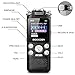 Voice Recorder ,BOOCOSA 8GB Digital Audio Recorder Multifunctional Three Microphone HD Stereo LCD Sound Recorder with MP3 Player Recording Dynamic Noise Reduction / One Switch for Recording & Save
