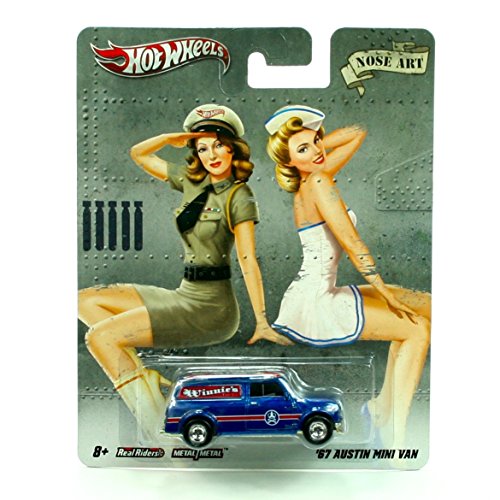 '67 AUSTIN MINI VAN * NOSE ART * Hot Wheels 2011 Nostalgia Series 1:64 Scale Die-Cast Vehicle