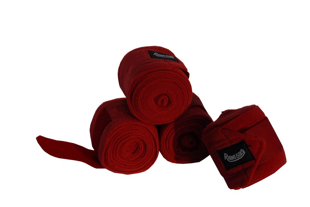 Rhinegold Fleece Stable/Travel Bandage - Red