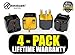 Krieger Grounded Universal UK Hong Kong, Type G British Plug Adapter Adaptor - 4 Pack