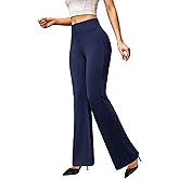 keriffe Womens Bootcut Dress Pants High Waist Stretchy Business Work Casual Trousers with Back Pockets Office Slacks