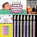 Wanj 30 Pcs Magic Relighting Birthday Candles, Novelty Trick Candles for Birthday Party, Fool's Day, Christmas Celebration