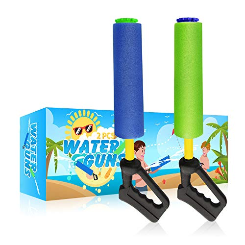 Baztoy Water Gun Water Blaster Soaker Squirt Toys for Kids High Capacity Swimming Pool Beach Summer Water Fighting Game Outdoor Toys Outside for Boys Girls and Adults (2 Pack) - Thumbnail 6