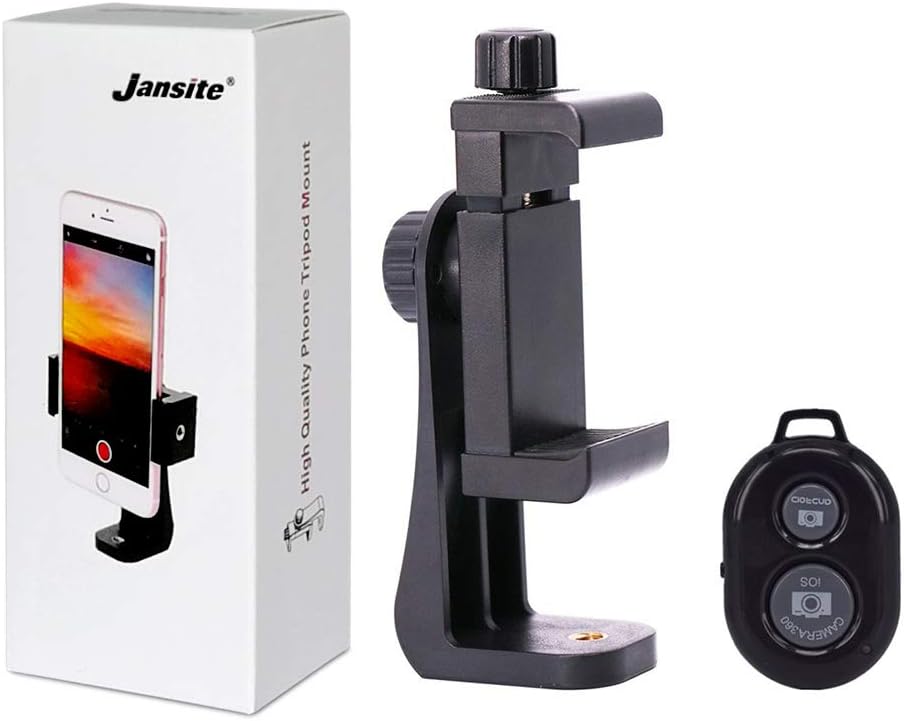 Phone Tripod Mount with Remote 360 Rotation Smartphone Holder Adapter Compatible with iPhone 11 Pro Xs Max XR X 8 7 6 6s Plus Samsung Nexus: Electronics