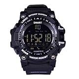 ROADTEC Digital Smart Watch, IP67 Waterproof 5ATM Bluetooth 4.0 Sport Smartwatch with Call SMS Notification Pedometer Remote Camera for iOS Android …