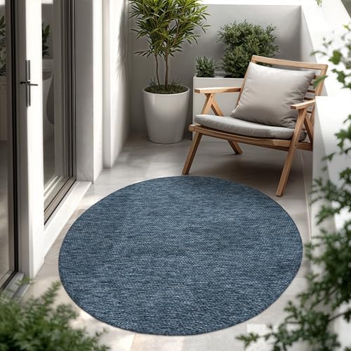 Paco Home Outdoor Teppich, Wetterfest Pflegeleicht Küchenteppich Ideal für Terrasse Balkon Garten, Flachgewebe Sisaloptik Modern Einfarbig meliert, 16