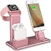YoFeW Charging Stand for Apple Watch Charger Stand Aluminum Dock Station Compatible for iWatch Apple Watch Series 4/3 / 2/1/ AirPods/iPhone X/XS/XS Ma /8 / 8Plus / 7/7 Plus /6S /6S Plus