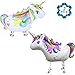 SOTOGO 2 Pieces Walking Unicorn Balloons Pet Balloons Unicorn Balloon Air Walkers