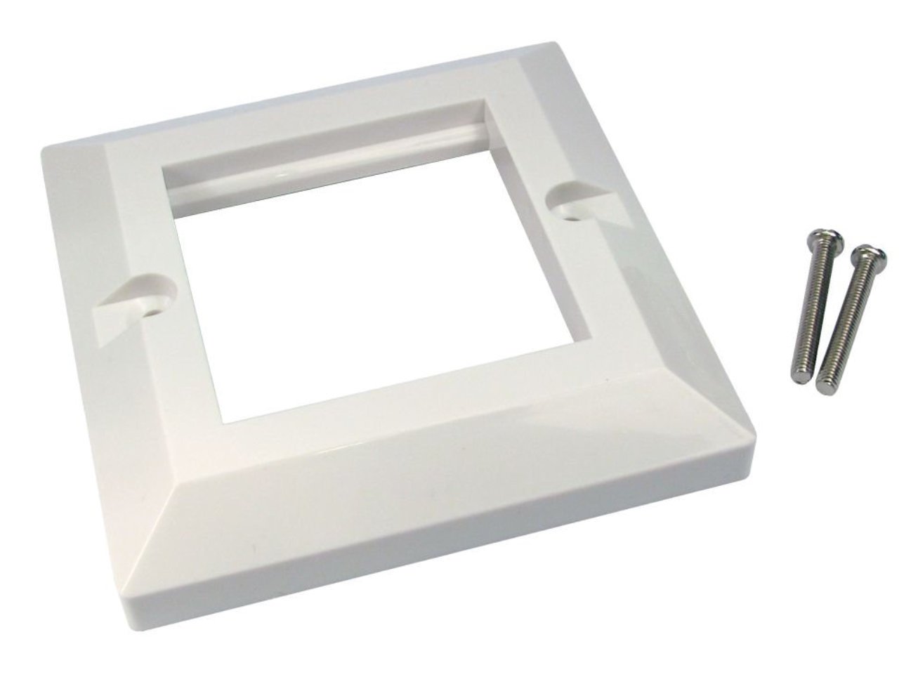 rhinocables - Faceplate Frame for Wall Outlet - Custom Modular Blanking Plate - Fits HDMI, VGA, USB, Audio Network - No Soldering Required - Single or Double Module Option, Single Frame