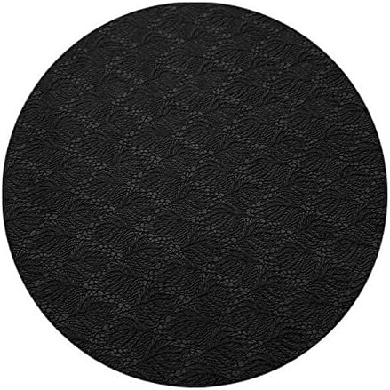 2 Packs Yoga Knee Pad Cushion -15mm Thick Eco TPE Foam Round Knees Elbows Support Pad for Yoga Workout (black)