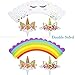 Unicorn Cupcake Topper and Wrapper for Kids Party Supplies - 24 Sets of Toppers and Wrappers BONUS Rainbow Cupcake Recipes