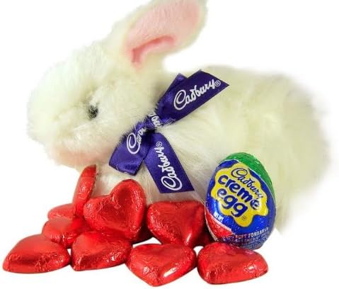 Original Cadbury Clucking Bunny with Milk Chocolate Candy and Cream Egg Easter Basket Stufer