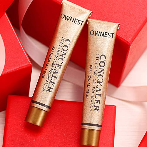 FREEORR Little Gold Tube Foundation Concealer, Matte Waterproof Long Lasting Moisturizing Contour Concealer, Skin Face Cover of Blemish Problem, Dark Eye Circles, Whelk, Spots, Tattoos-02 Ivory