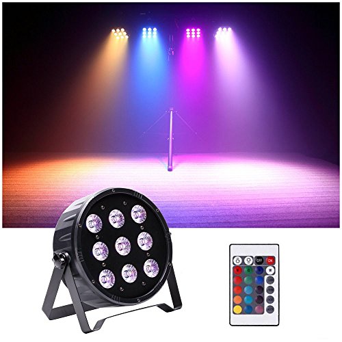 U`king stage light rgbw, 9 leds x 10w party lights with ir remote…