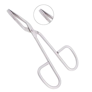 Tweezers Eyebrow Scissor Handle Tweezer Straight Tip German Stainless Steel Hair Plucking Facial By The Unique Edge