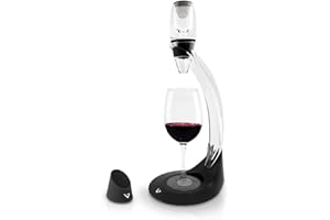 Vinturi V1071 Deluxe Essential Red Pourer and Decanter Tower Stand Set Easily and Conveniently Aerates Wine by The Bottle or 