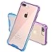 BAISRKE Clear Case for iPhone 7 Plus, Slim Shock Absorption Protective Case Soft TPU Bumper & Hard Plastic Back Cover Phone Cases for iPhone 7 Plus / 8 Plus 5.5 inch - Blue Purple Gradient