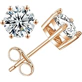 Moissanite Stud Earrings 925 Sterling Silver | 1CT VVS1 D Color Hypoallergenic Gift for Women