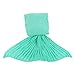 Feiuruhf Mermaid Tail Sleeping Blanket for Adults, Teens, Kids Crochet Snuggle Mermaid, All Seasons, Green