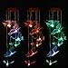 IMAGE Solar Color Changing Butterfly Wind Chimes Mobile LED Gift for Home Garden Patio Yard Lawn Decor