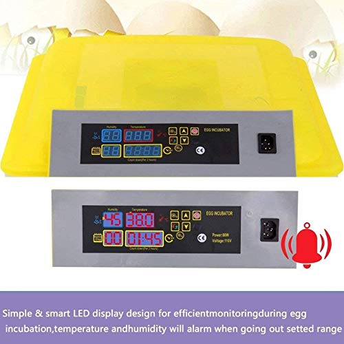 LYRONG Inkubator, Vollautomatische Brutmaschinen, Automatisches Eierdrehen, Temperatur und Feuchtigkeitsregulierung, für… – Bild 5