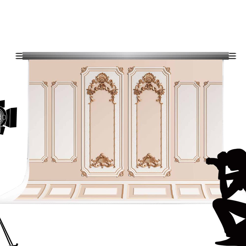 Kate Backdrops 2.2x1.5m Indoor Photography Backgrounds European Frame Modern House Style Photo Backdrop Microfiber Portrait Background for Studio Props(7x5ft)