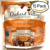 Orchard Valley Harvest Snack Packs - Omega - 3 Mix Multi Pack Trail Mix, Mixed Nuts, Non-GMO Project Verified, No Artificial Ingredients, 15 ounces (15 Individual Packs)