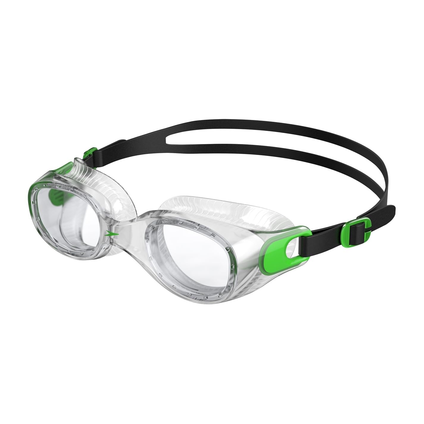 Speedo Unisex-Adult Futura Classic Swimming Goggles | Anti-fog | Anti-leak Goggles, Fluro Green/Clear, One Size